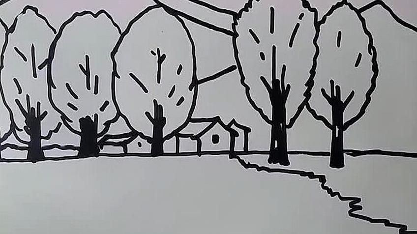 01:53 来源:好看视频-秋天风景简笔画,绘画的风格喜欢吗,不会的一