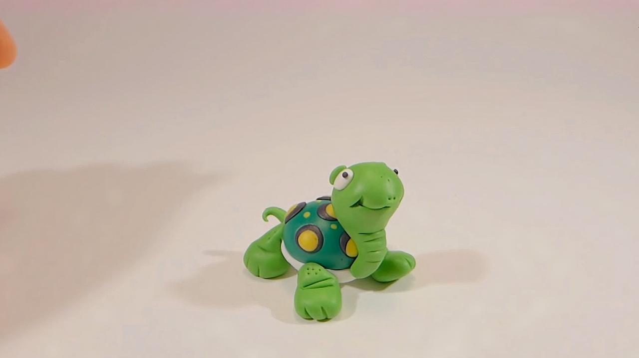 粘土软陶手工:diy创意手工制作可爱的乌龟小摆件