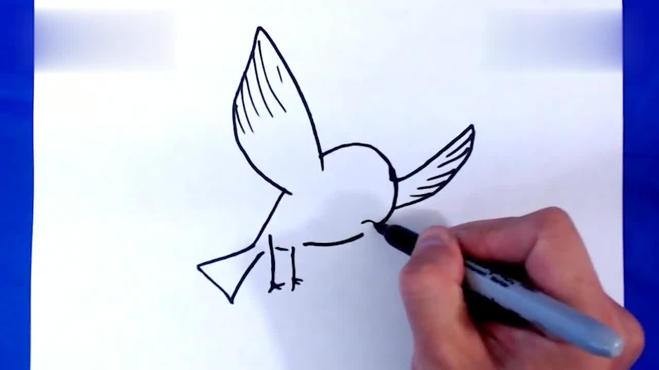 最简单画小鸟