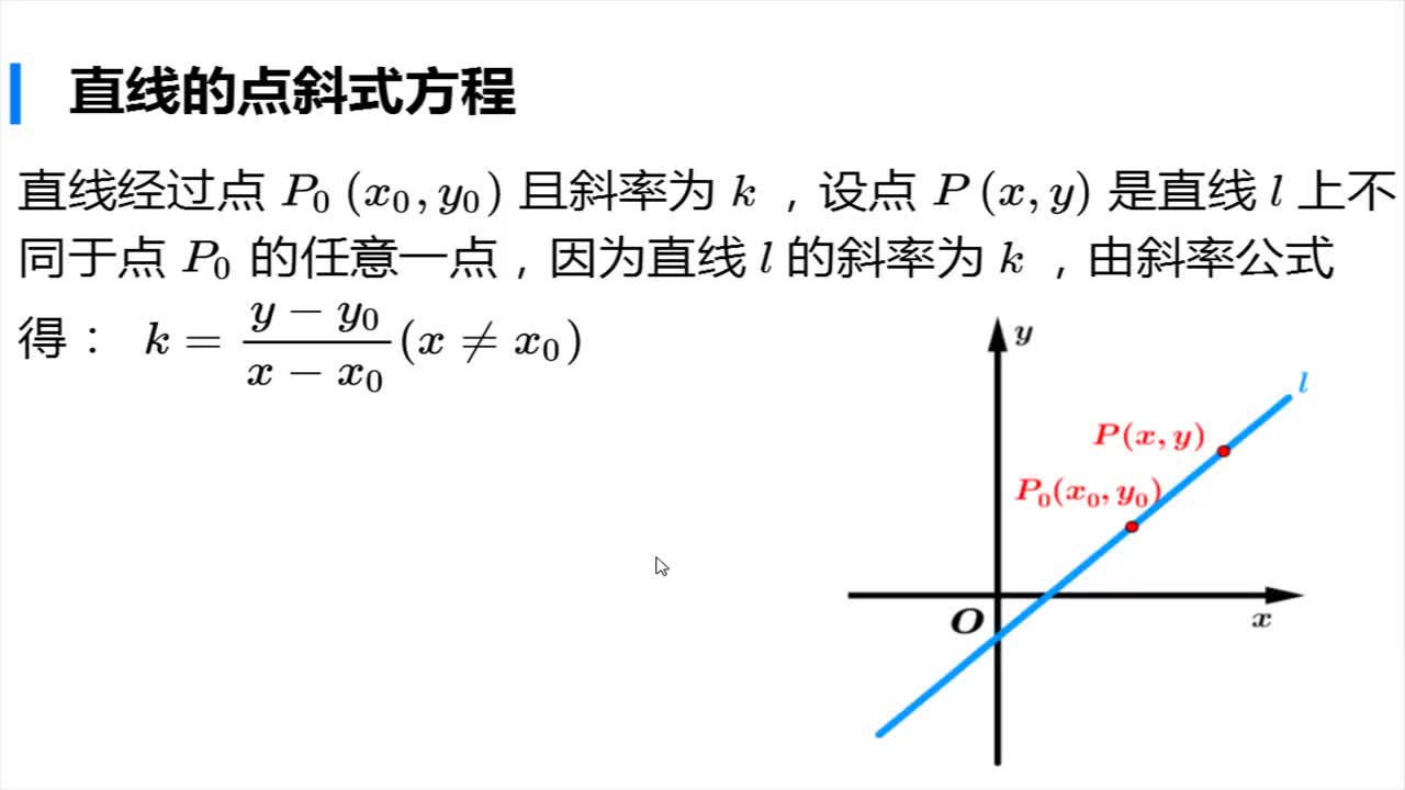 高中必修二数学直线的点斜式方程 爱言情