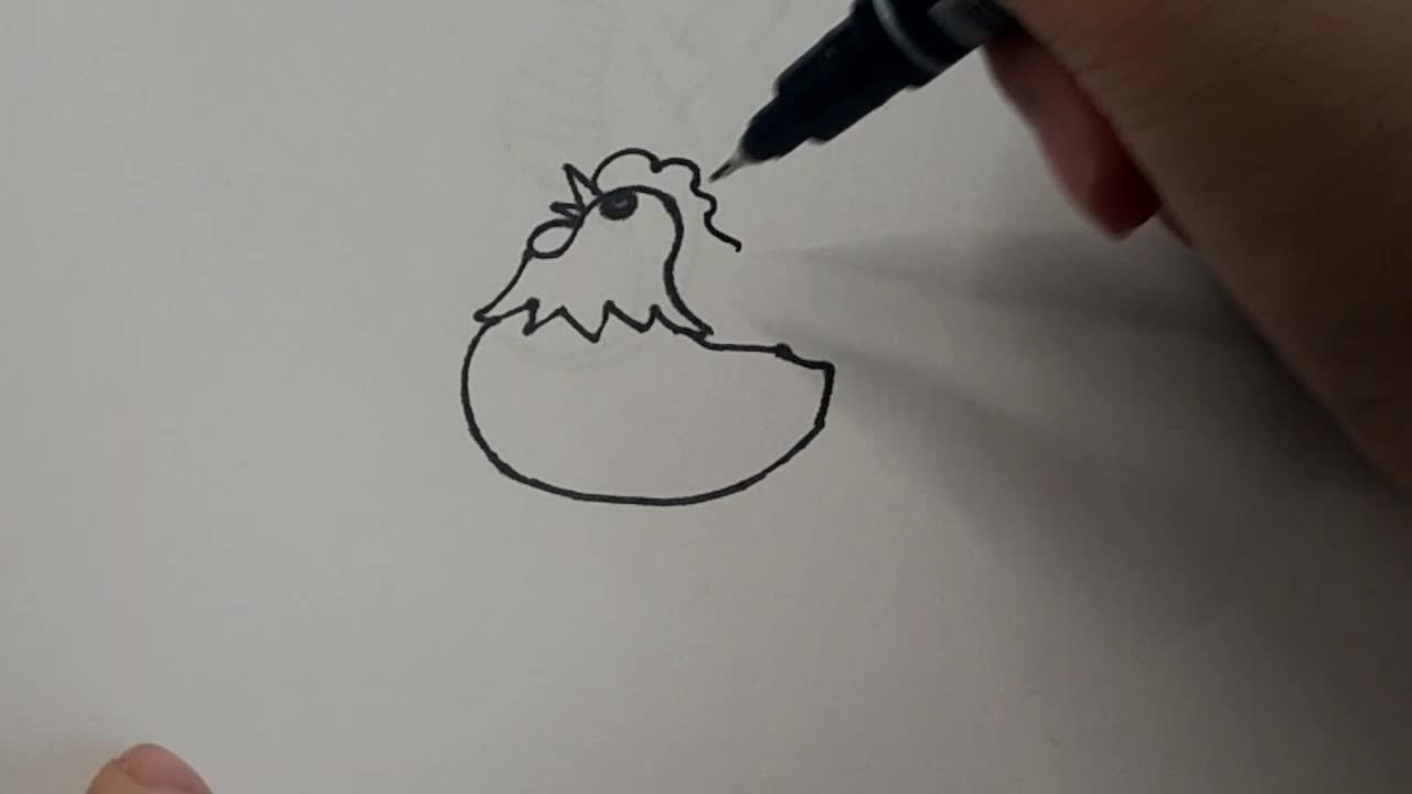 苗苗简笔画第二十一集 大公鸡简笔画该怎么画呢?