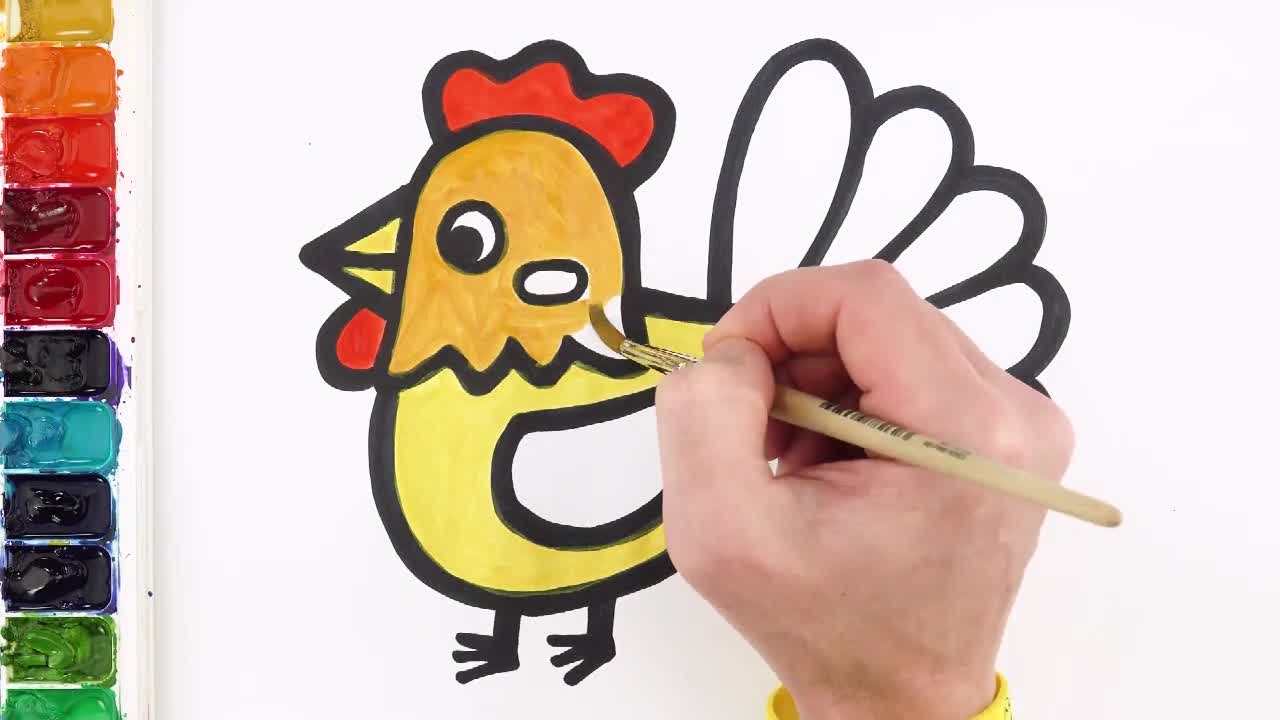 公鸡简笔画怎么画?