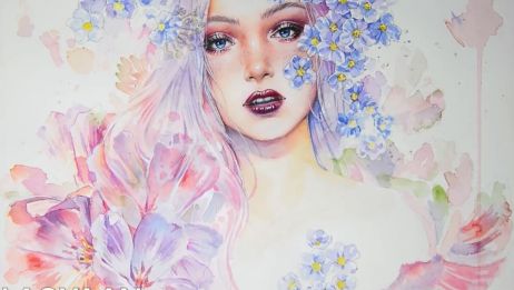 世界顶级插画师水彩大神laovaan作品集 爱言情