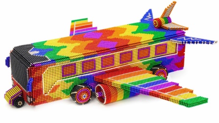 巴克球diy有趣的飞机巴士玩具