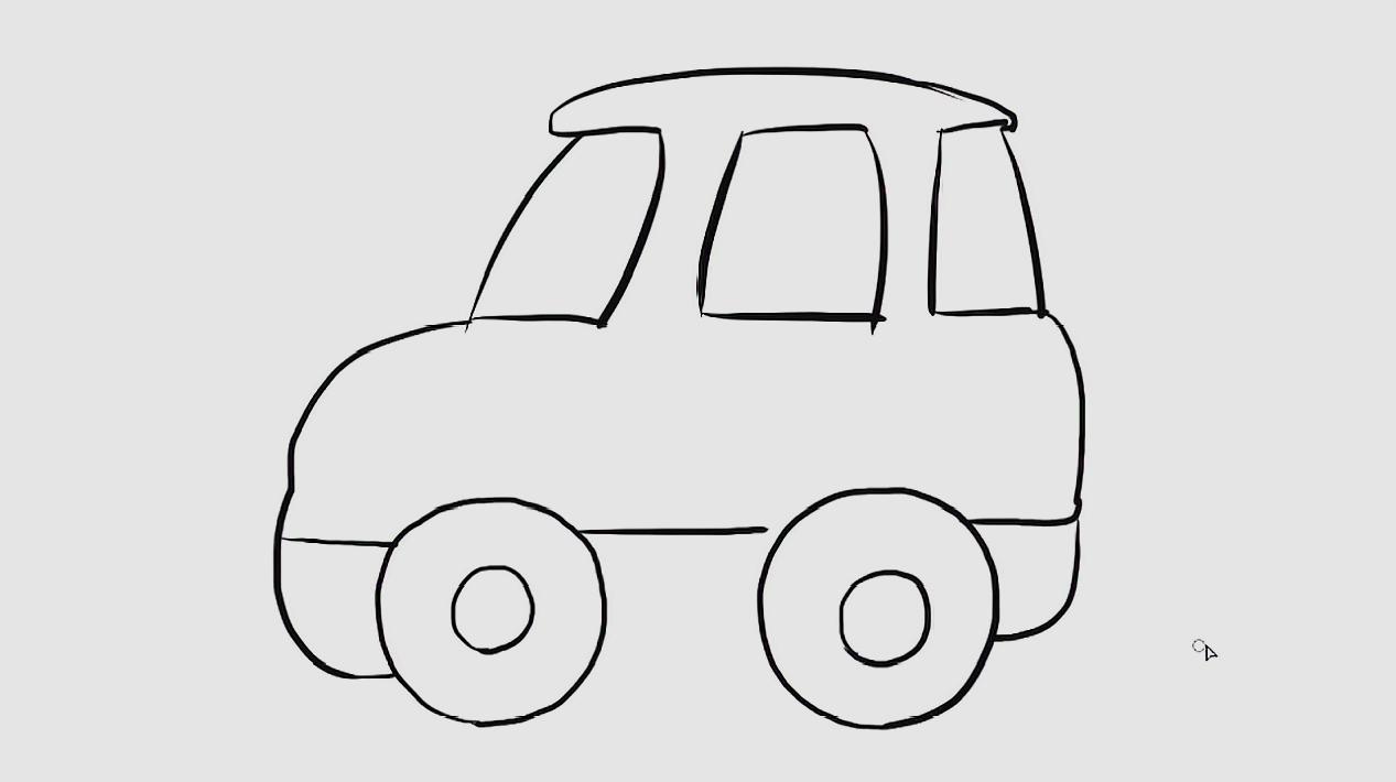 小汽车简笔画怎么画
