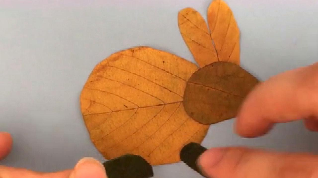 树叶贴画怎么做简单