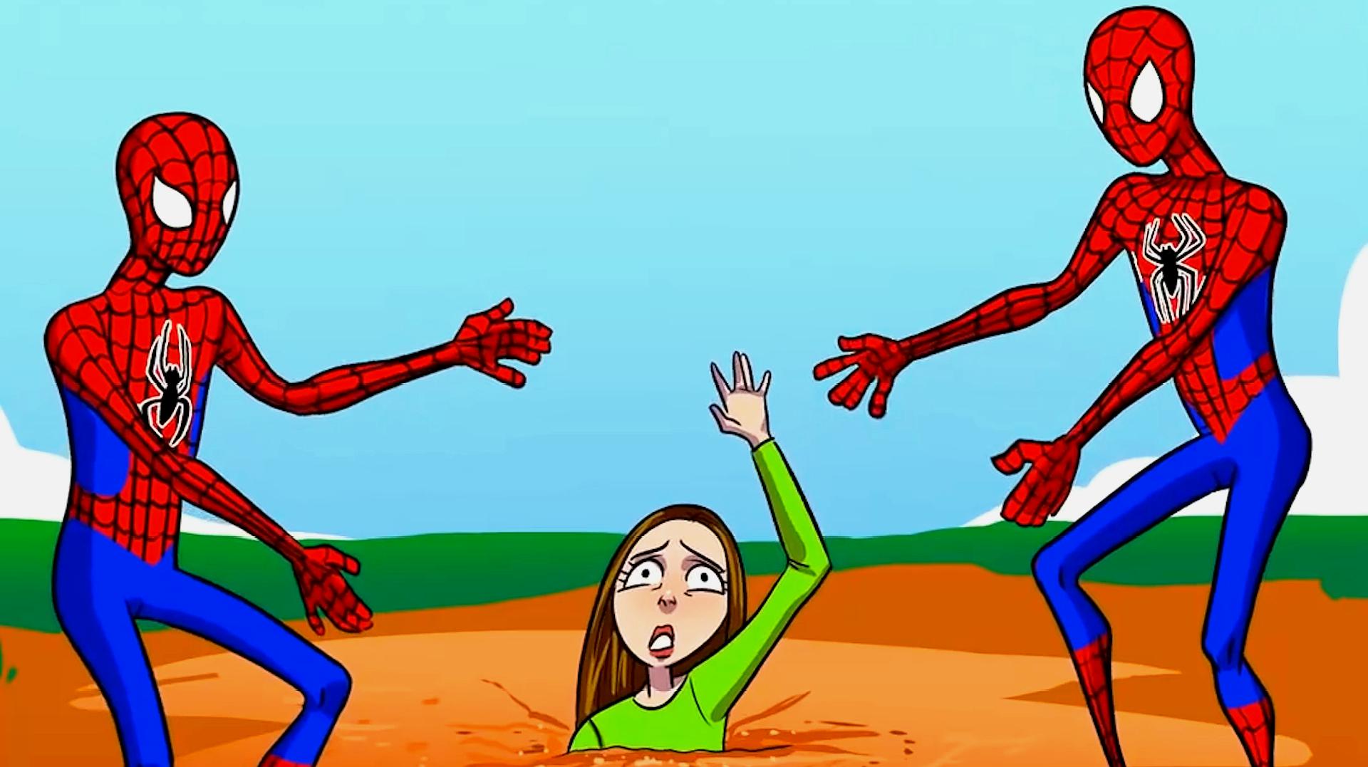 推理动画:哪一个蜘蛛侠是假的?
