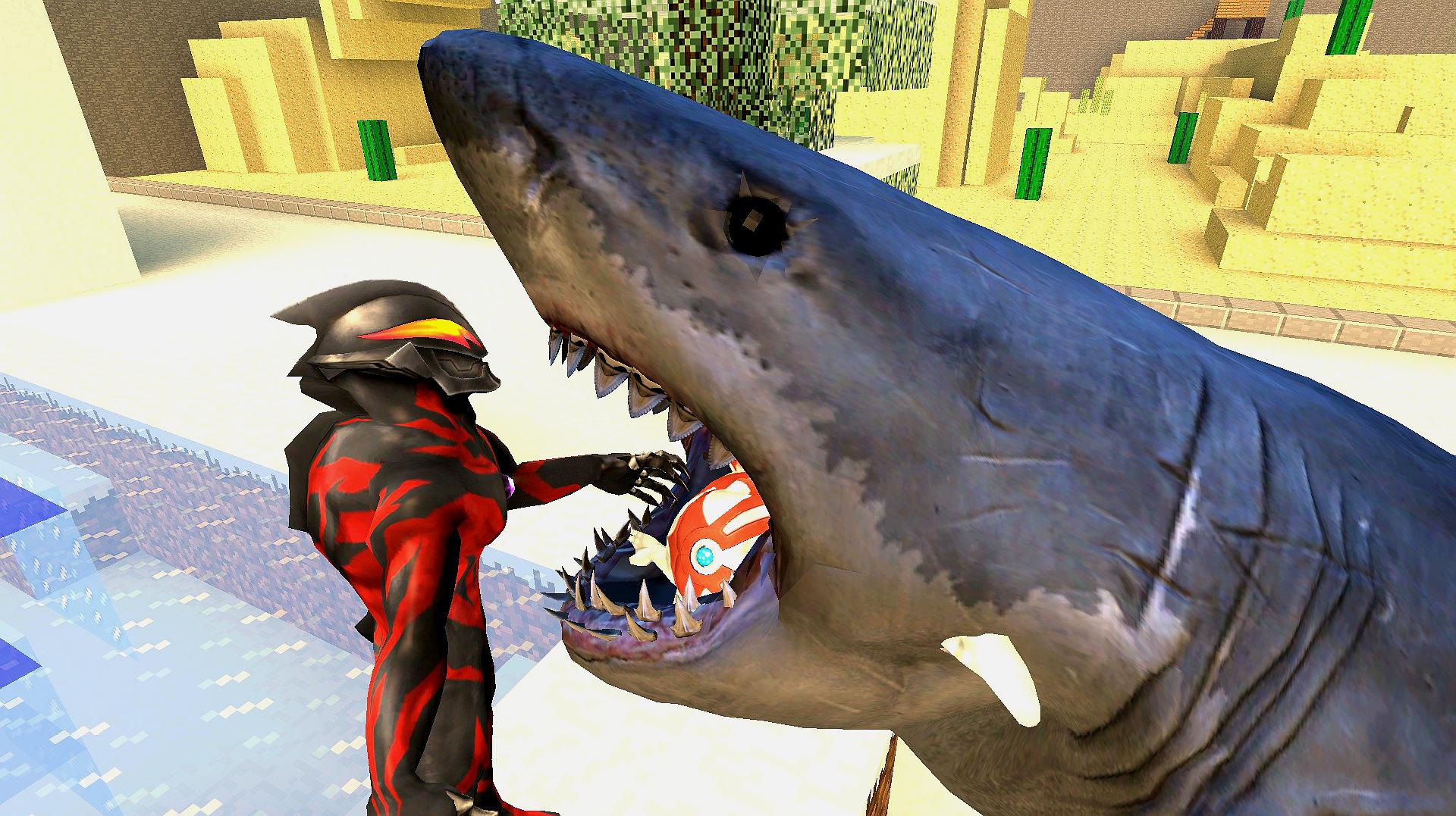 gmod游戏贝利亚给鲨鱼喂奥特曼玩具鲨鱼咬住了它的手怎么办呢?