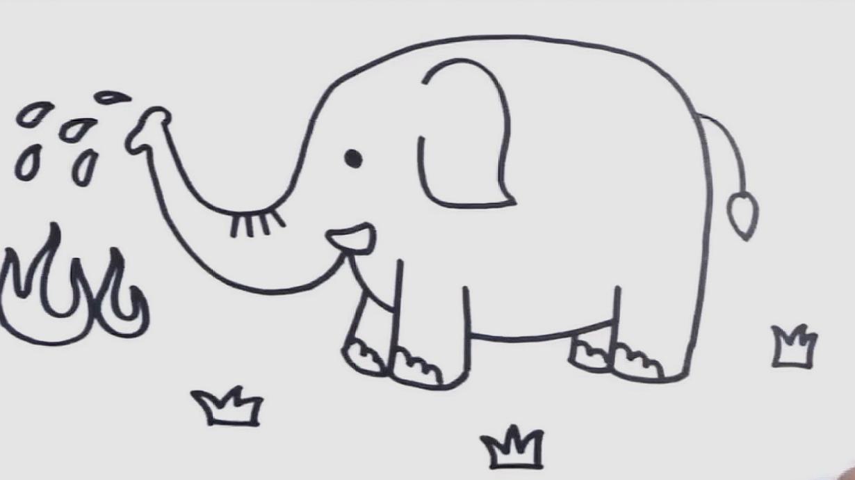大象简笔画怎么画