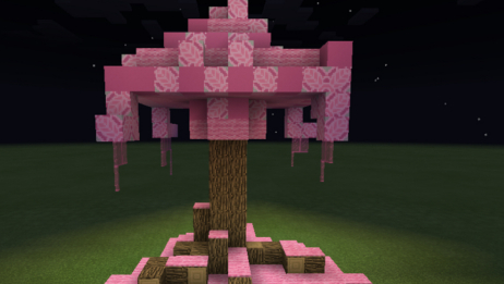 在minecraft里造一棵樱花树 爱言情