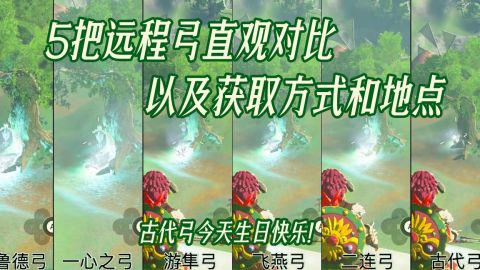 塞尔达 刷钱的5把远程弓射程直观对比 及它们的获取方式和地点 塞尔达 刷钱的5把远程弓射程直观对比 及它们的获取方式和地点