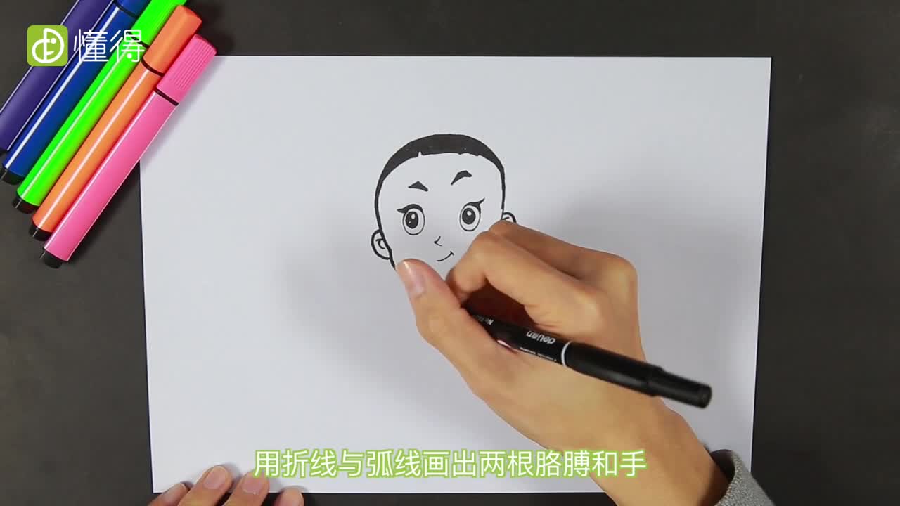 大头儿子简笔画怎么画