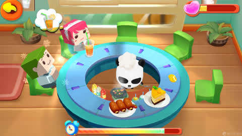 宝宝巴士全集游戏 :宝宝巴士-奇奇爱心回转餐厅游戏