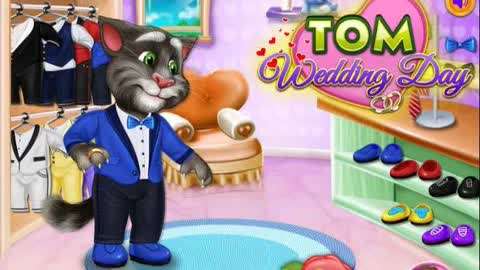安吉拉汤姆猫汉克狗会说话的家族系列游戏 :汤姆猫穿西服好帅气游戏