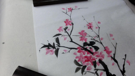 国画的简单画法,梅花