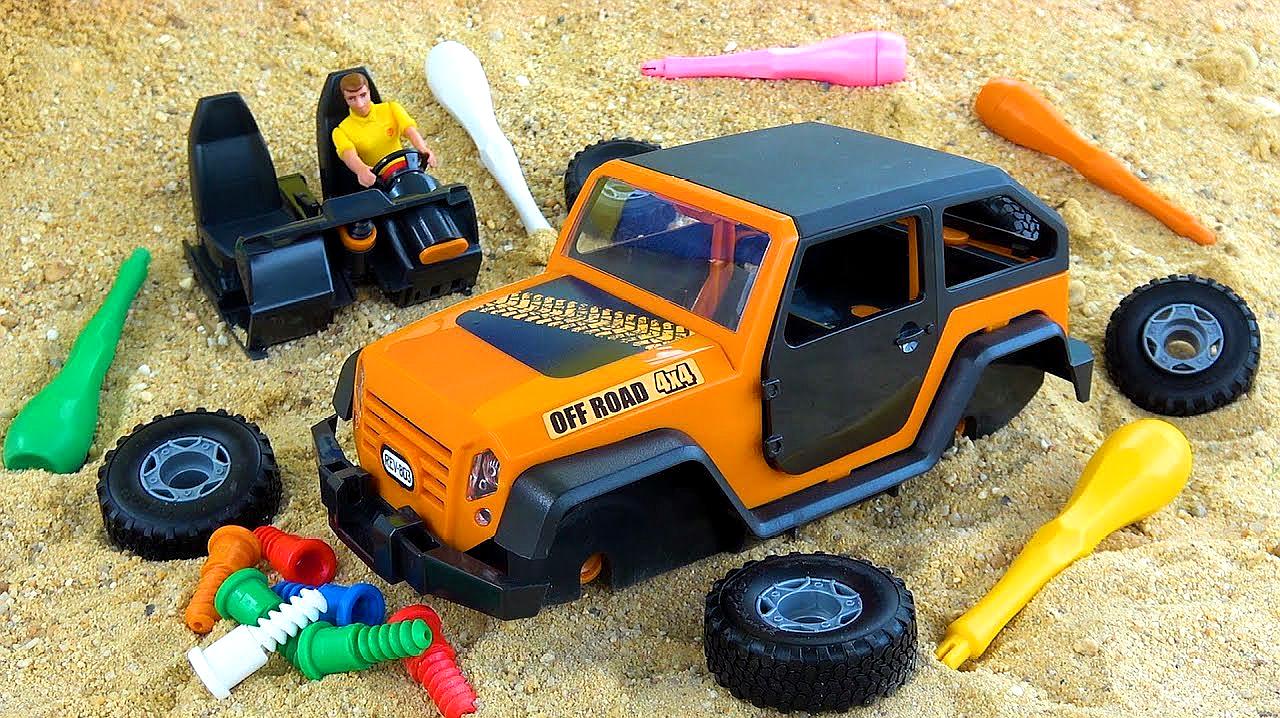 儿童玩具车  儿童玩具动画视频,宝宝巴士怪兽车,奇奇妙妙半路突遇巨石