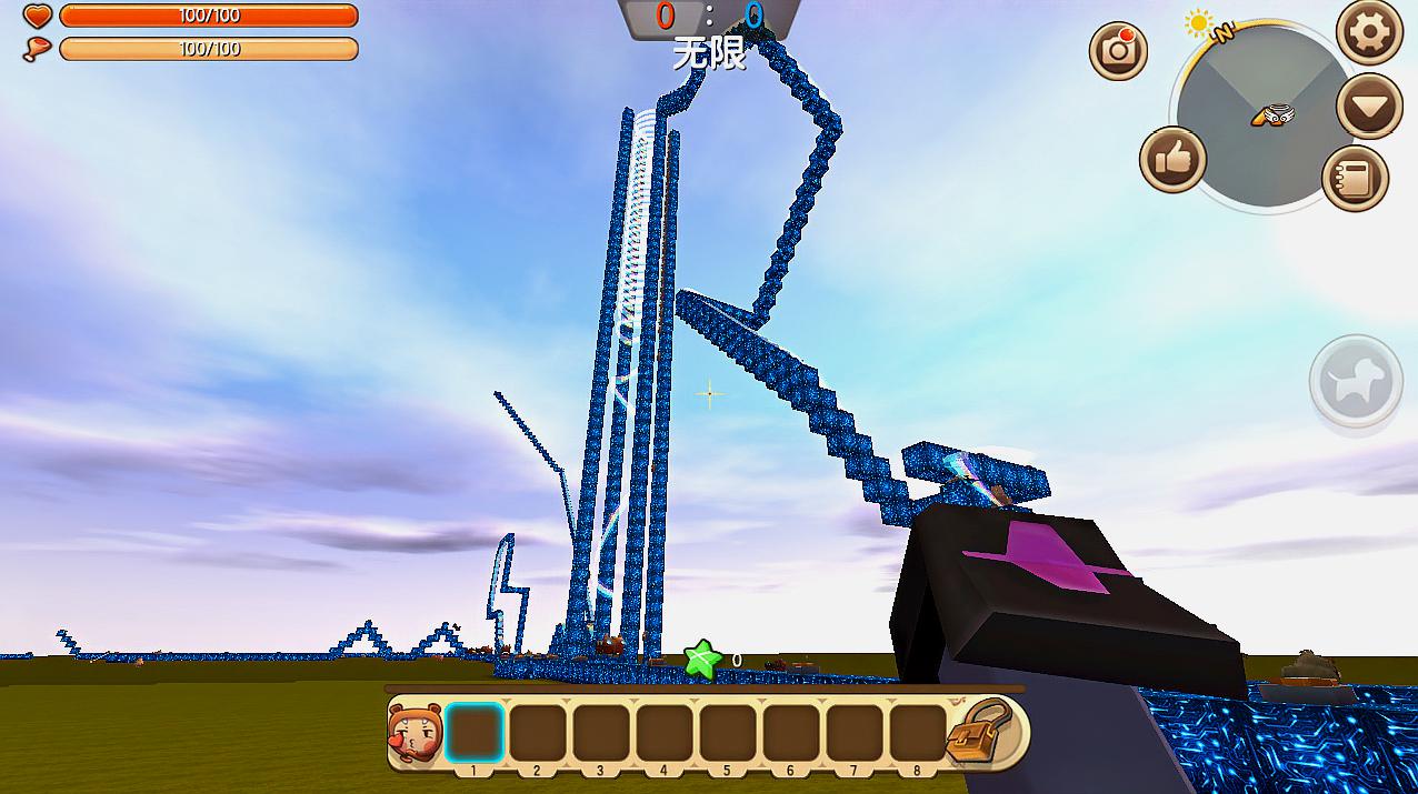 迷你世界:超级疯狂过山车,吓得风逍遥差点从座位上掉下来