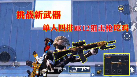 刺激战场:国际服上线新武器,单人四排挑战用"mk12狙击枪"吃鸡
