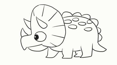 "小林儿童简笔画"之早教视频:的三角龙儿童卡通简笔画