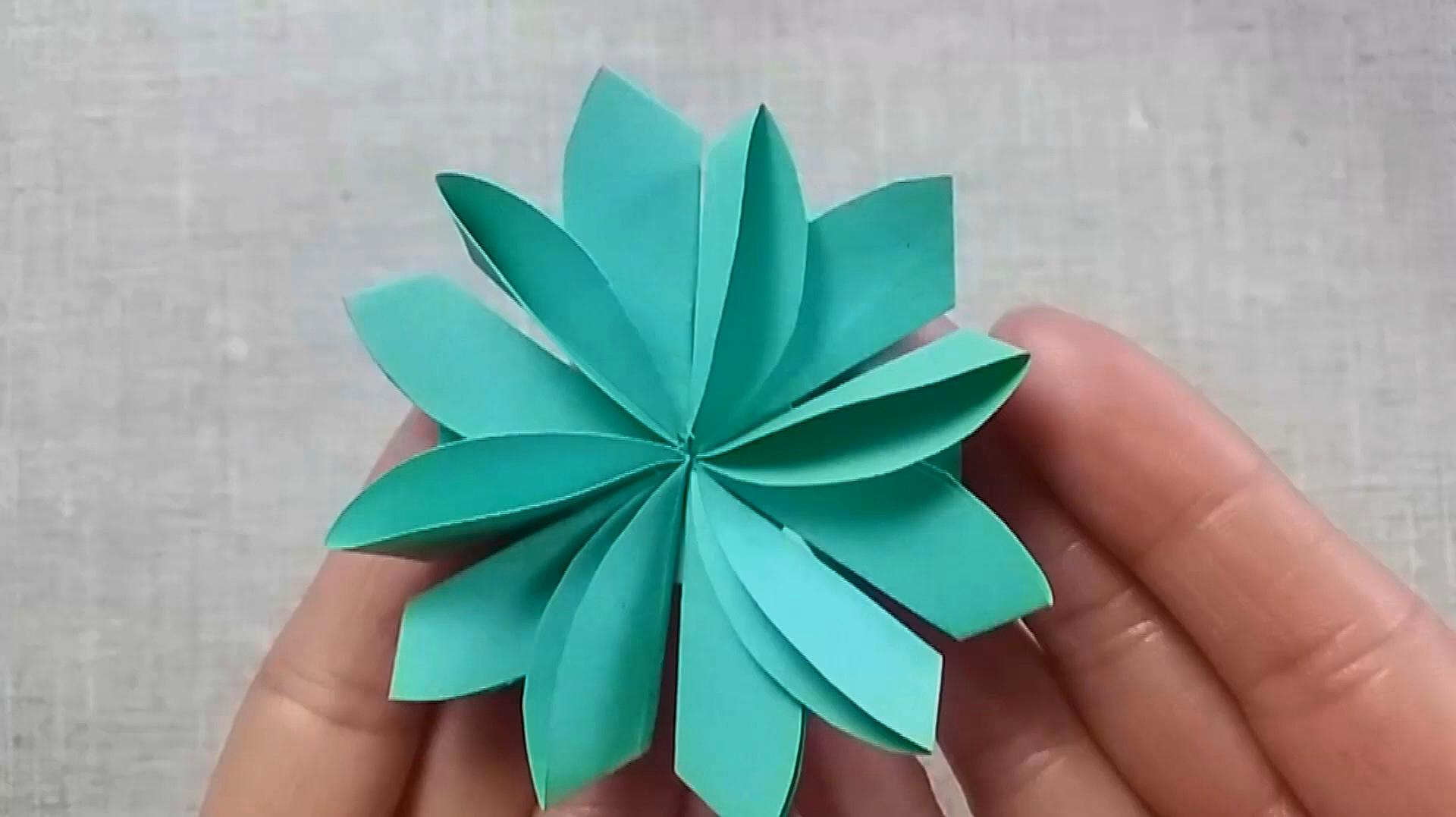 漂亮的六瓣立体纸花制作方法