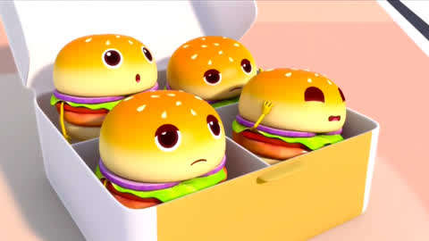 【大白】宝宝巴士:恐龙大乱斗游戏 :汉堡们飞出了大卡车? 游戏