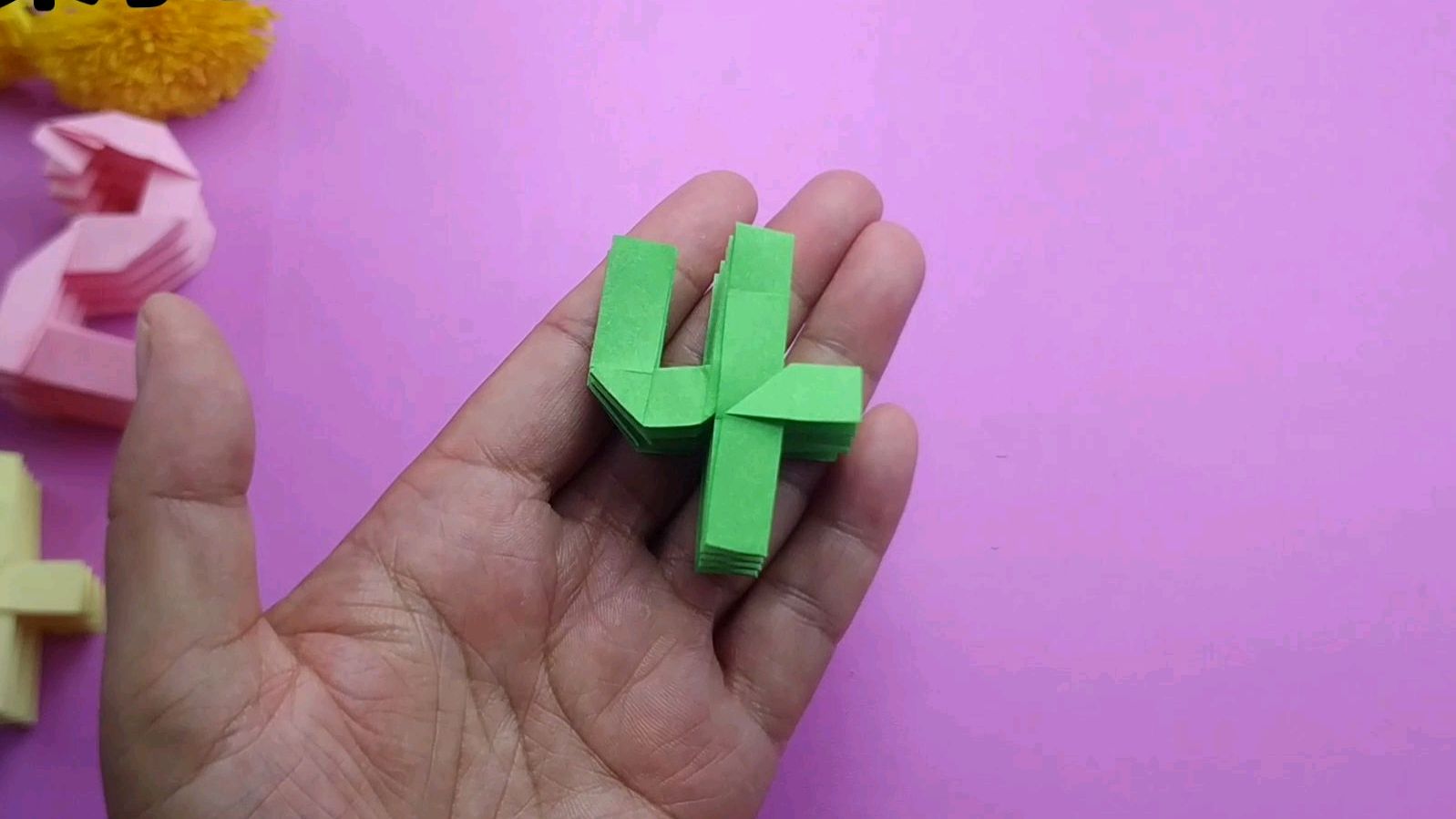 有趣的数字折纸,数字4折纸教程来了,接着学吧