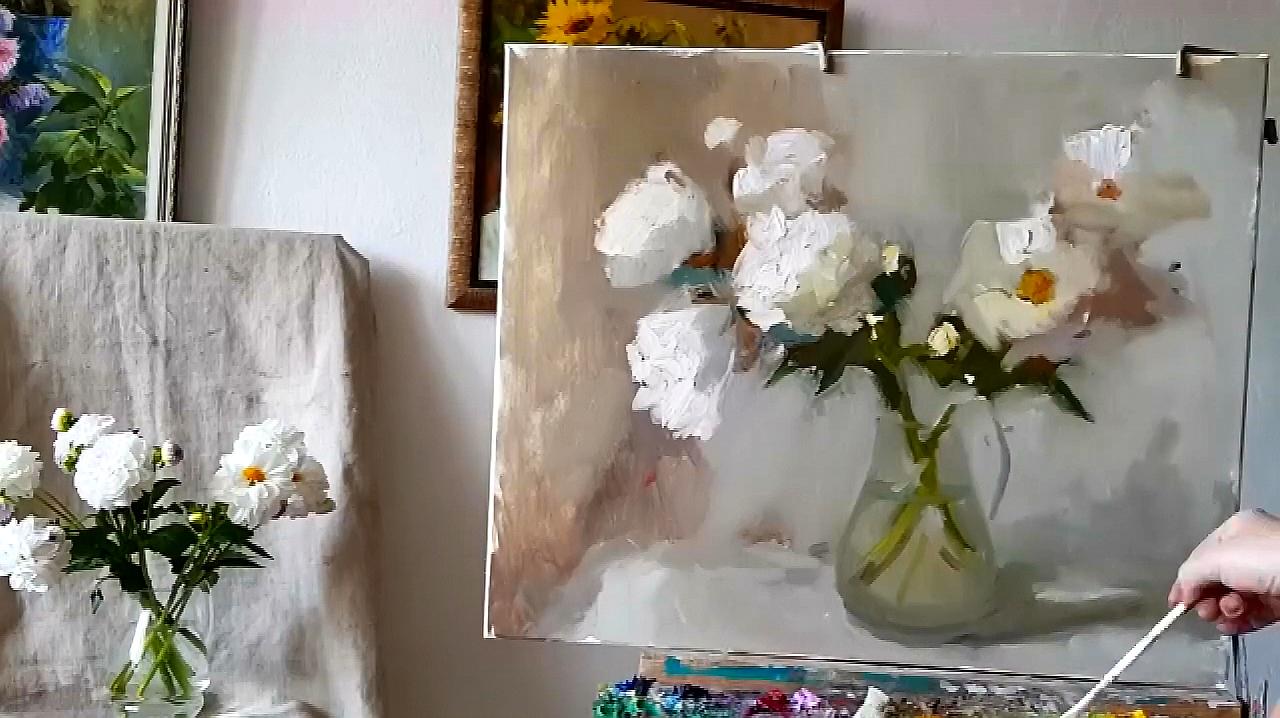 花朵油画怎么画?