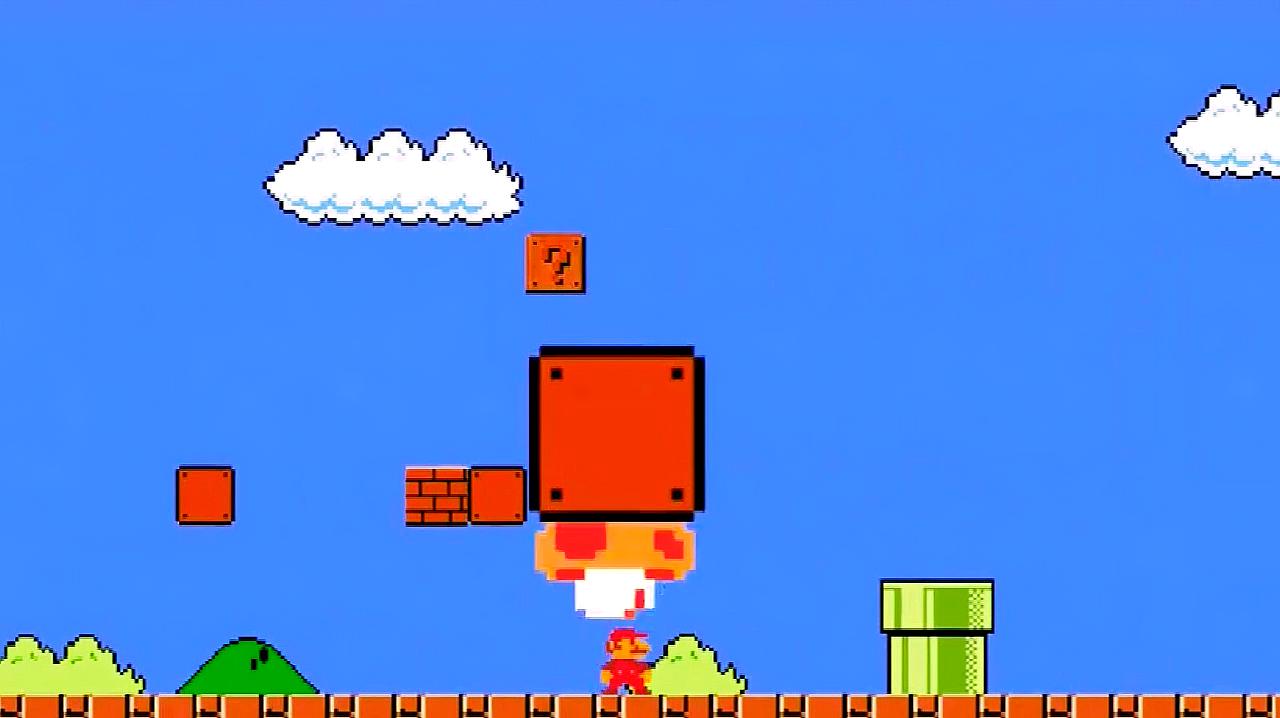 超级玛丽:马里奥吃了特大号蘑菇,蘑菇吓得一阵哆嗦