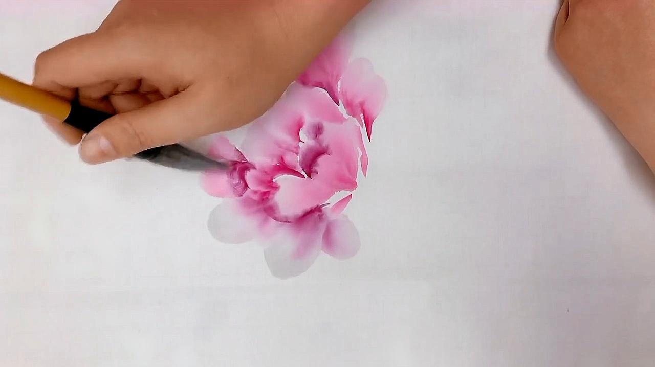 4牡丹花瓣的画法:选择合适的画纸,画笔,然后按照视频教程进行绘画.
