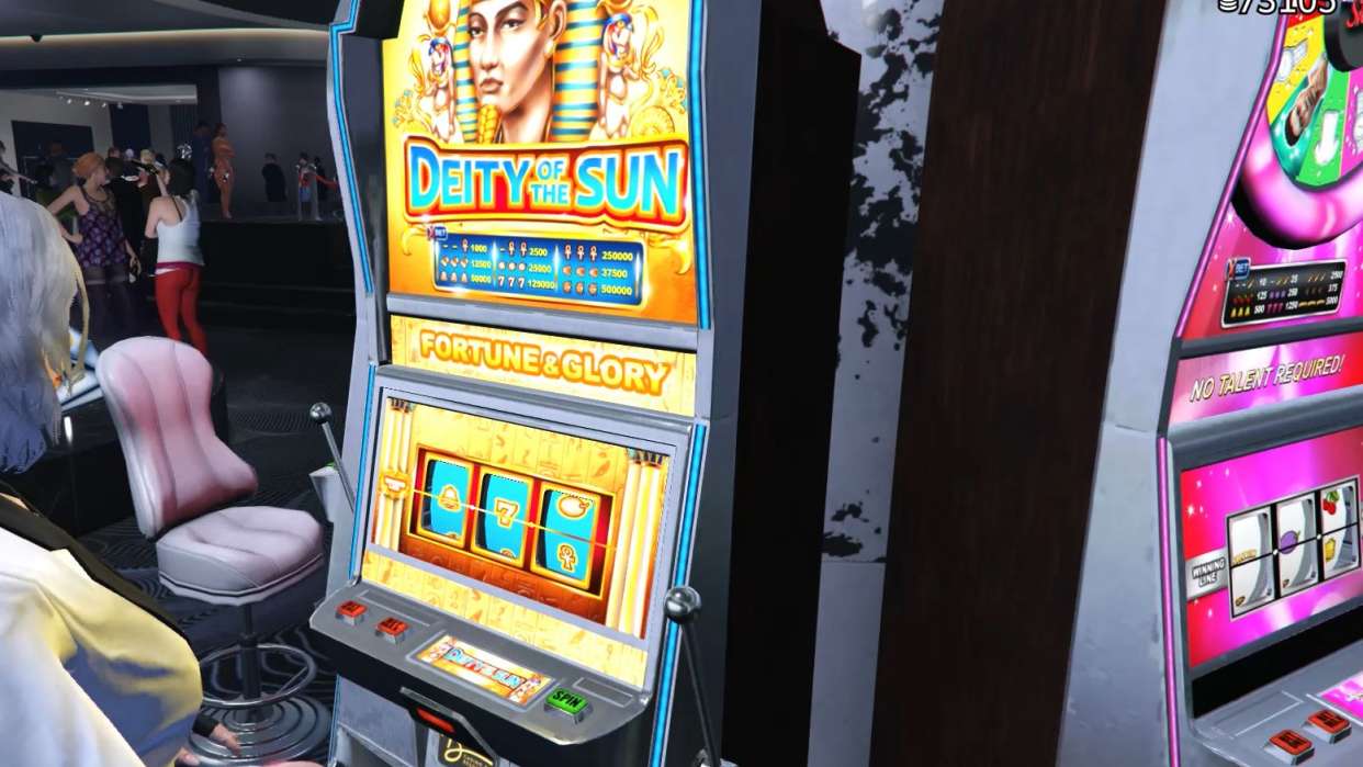 GTA5】7w筹码玩名钻赌场的老虎机，看赔率高不高值不值得玩