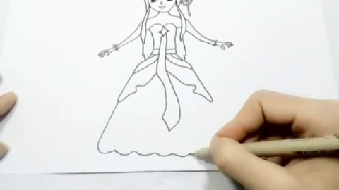 叶罗丽精灵梦的罗丽简笔画,步骤简单好画,儿童简笔画教程视频