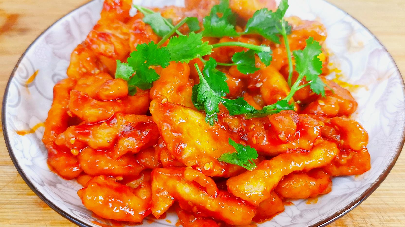 鸡胸肉好吃又简单的做法,酸甜开胃,孩子喜欢,上桌就被扫光光!