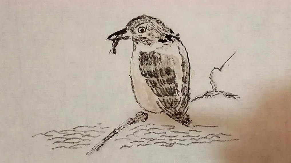 国画小麻雀怎么画