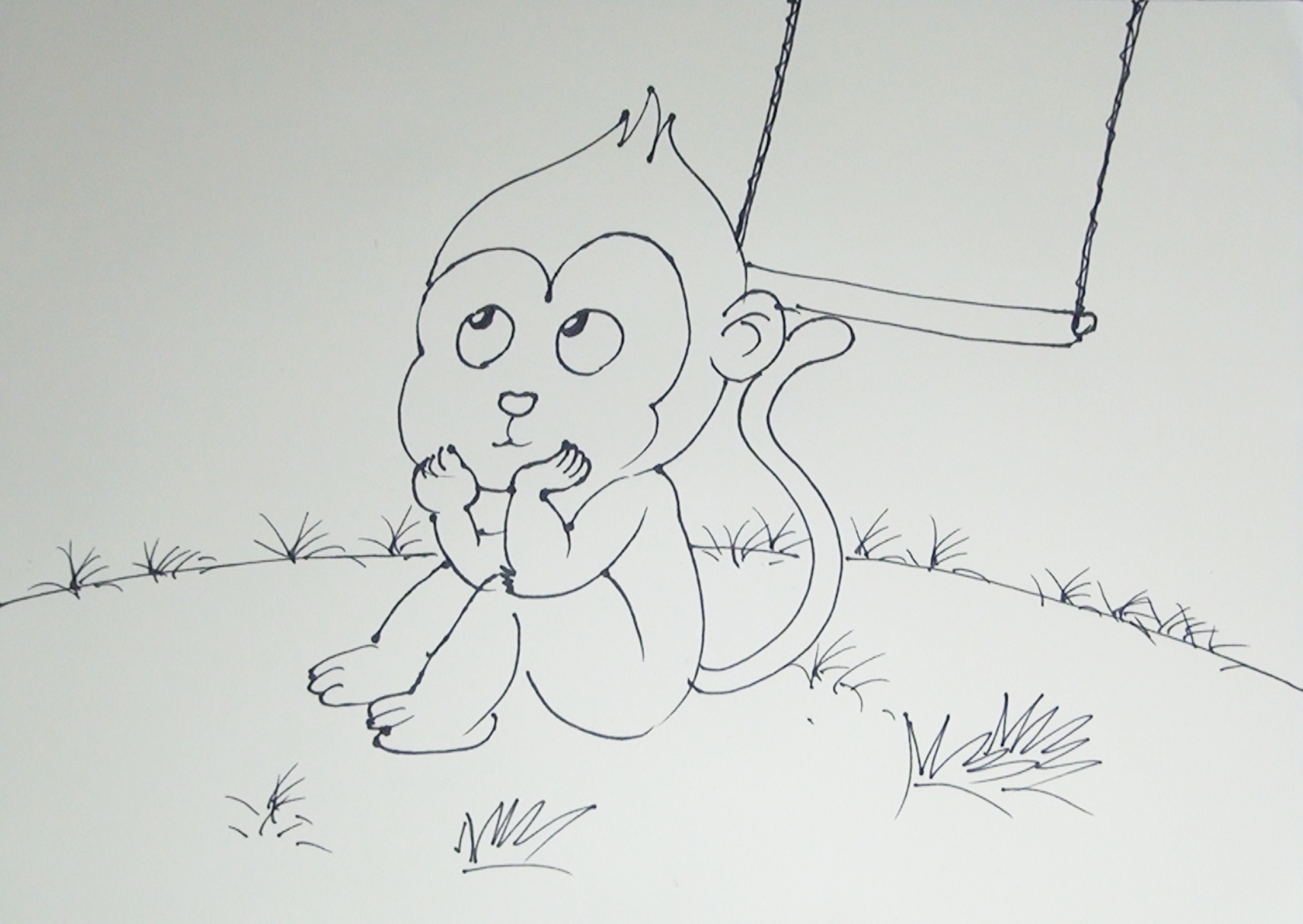 猴子简笔画,你想学吗?