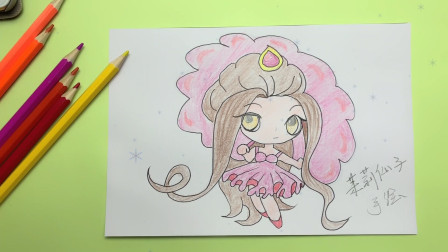 卡通创意手工画:手绘q版精灵梦叶罗丽茉莉仙子,超可爱!