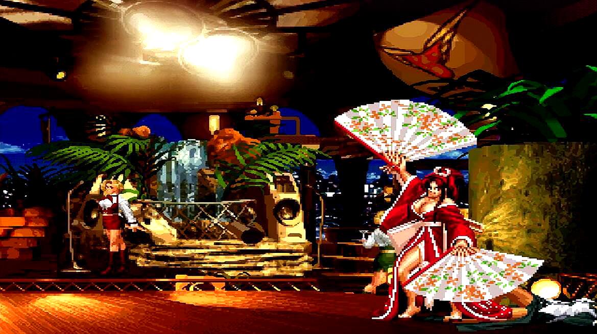 拳皇乱斗:不知火舞vs麦卓,拳皇女神身穿和服,秀全新胜利pose