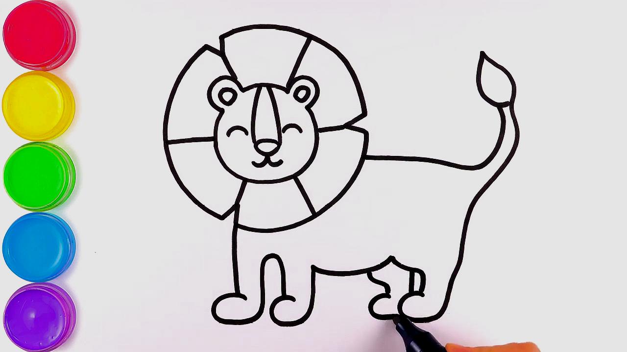 怎样画狮子简笔画