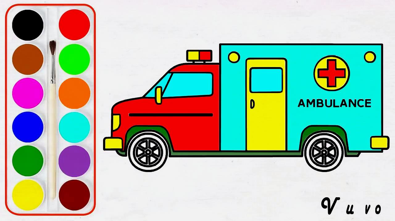 真正的救护车怎么画图片