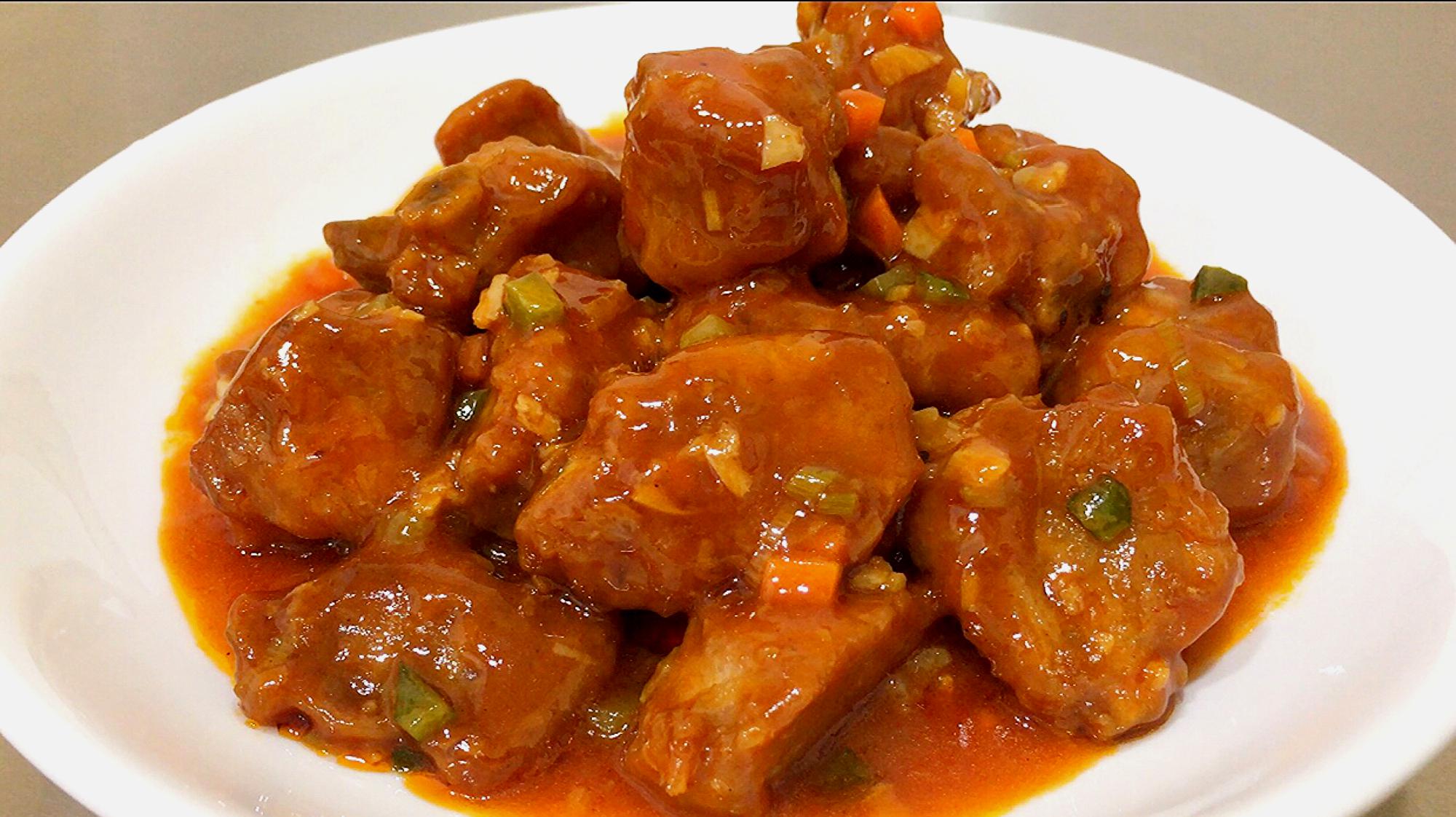 茄汁排骨怎么做好吃?大厨教你一招,酸甜适口,好吃美味