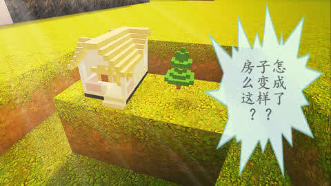迷你世界-测试服 :缩小后的房子和树!