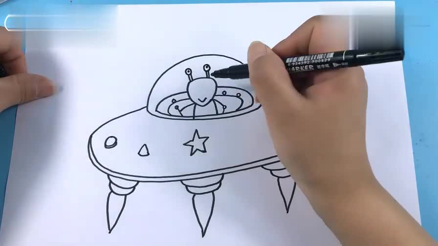 外星人简笔画怎么画