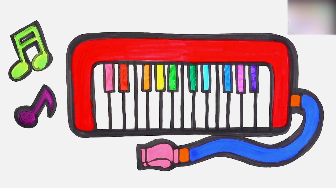 简易画教你怎么画乐器并涂上颜色,一起来学习吧!