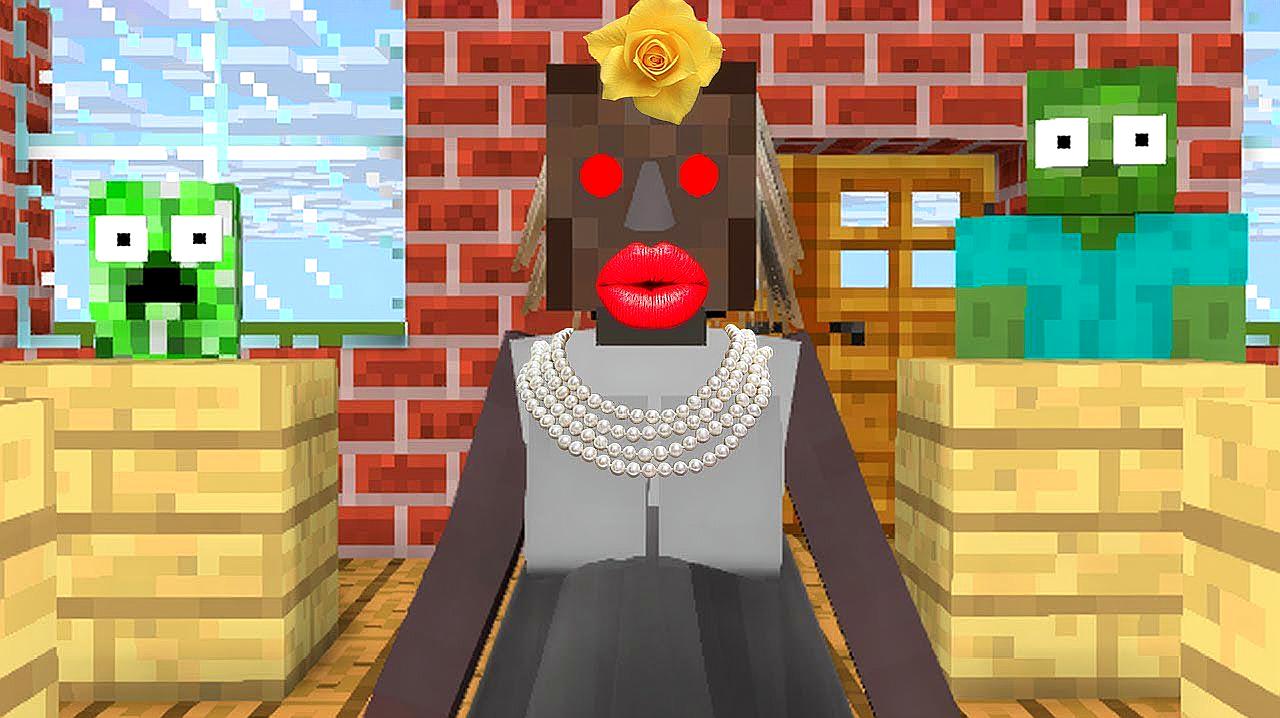 mc怪物学校《恐怖女儿》:恐怖奶奶带她女儿到访,him快被整哭了