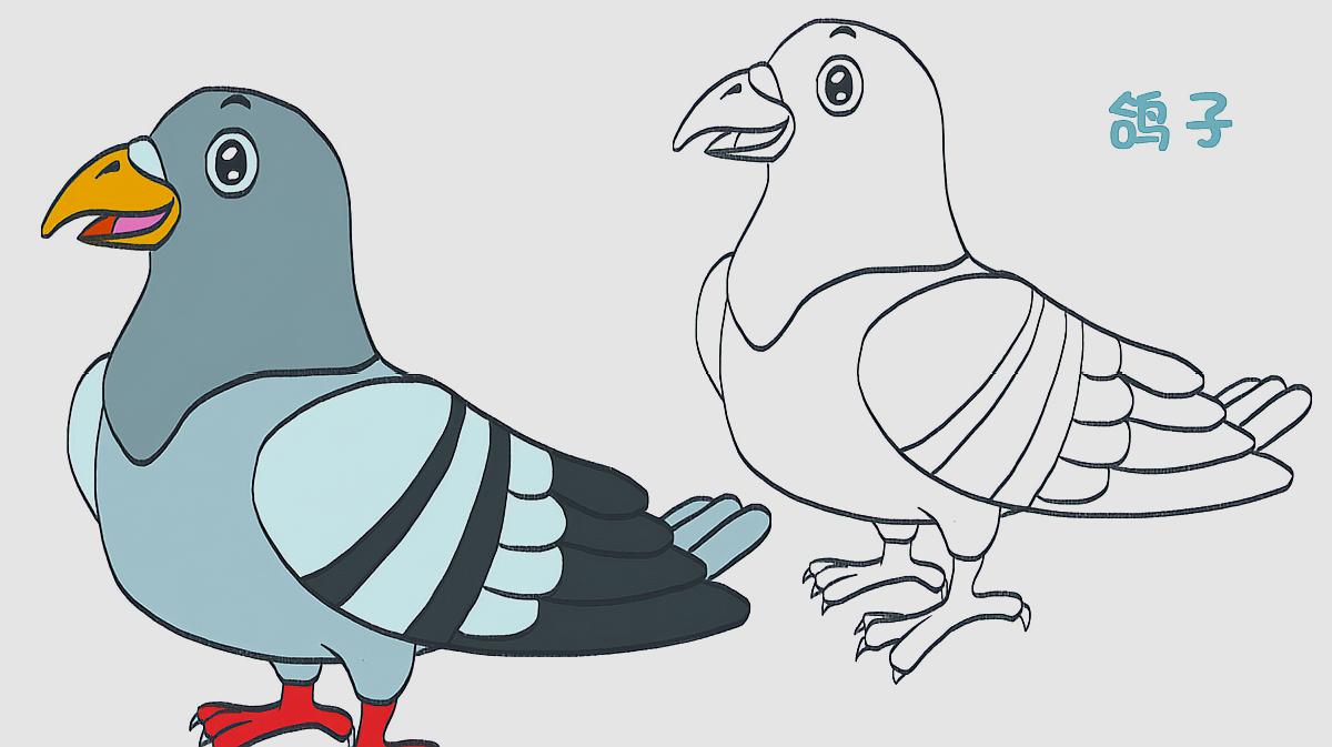 鸽子代表和平,用画笔来描绘