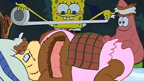 磁场剧型 海绵宝宝将珊迪毛拔光