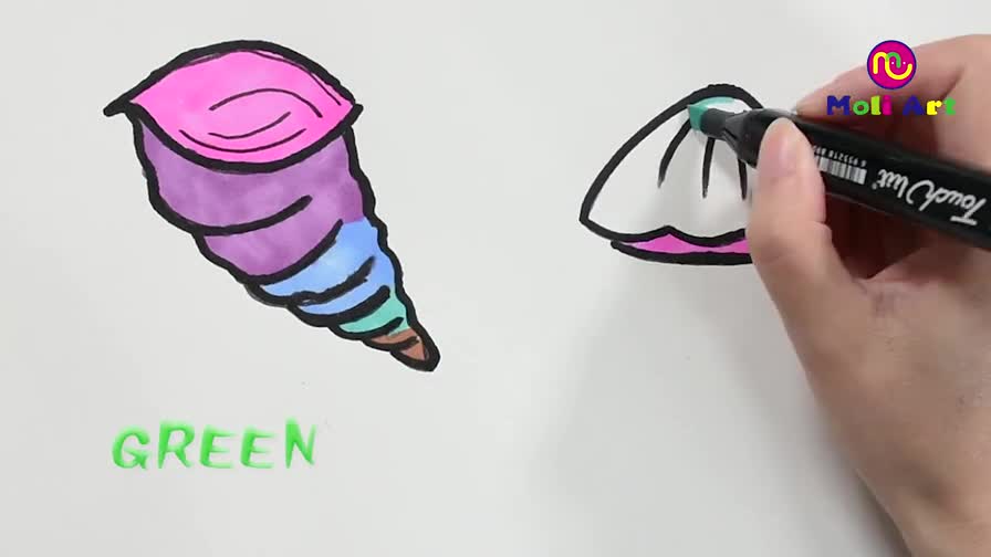 01:48  来源:好看视频-漂亮的小海螺简笔画 4海螺画法:先画一个桃子