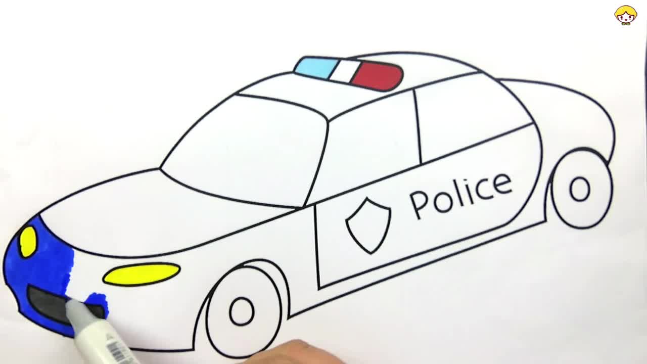 教你警车的画法,简单又形象!