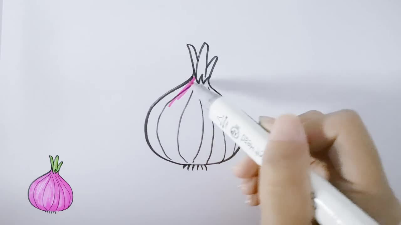 洋葱简笔画怎么画