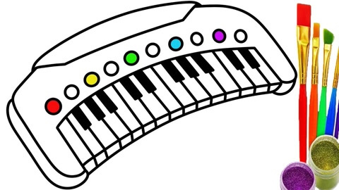 钢琴简笔画怎么画?