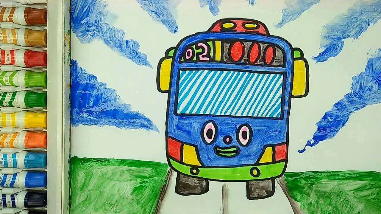 教你公交车的画法,漂亮又形象!